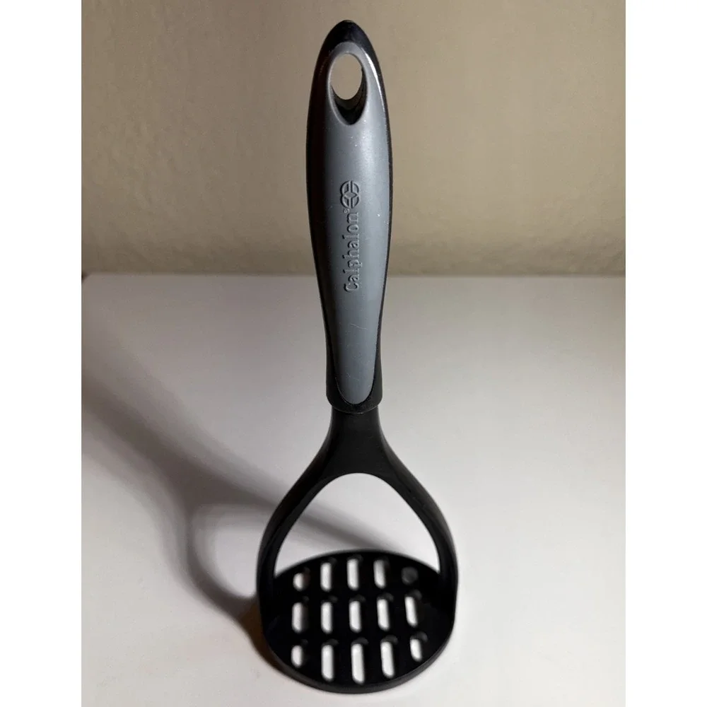 Calphalon Nylon Potato Masher Black Gray Nonstick Safe 11.75